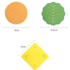 Burger-Untersetzer-Set – lustige Heimdekoration für Feinschmecker