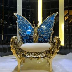 Butterfly Wing European Lounge Chair - Artistic Accent Chair