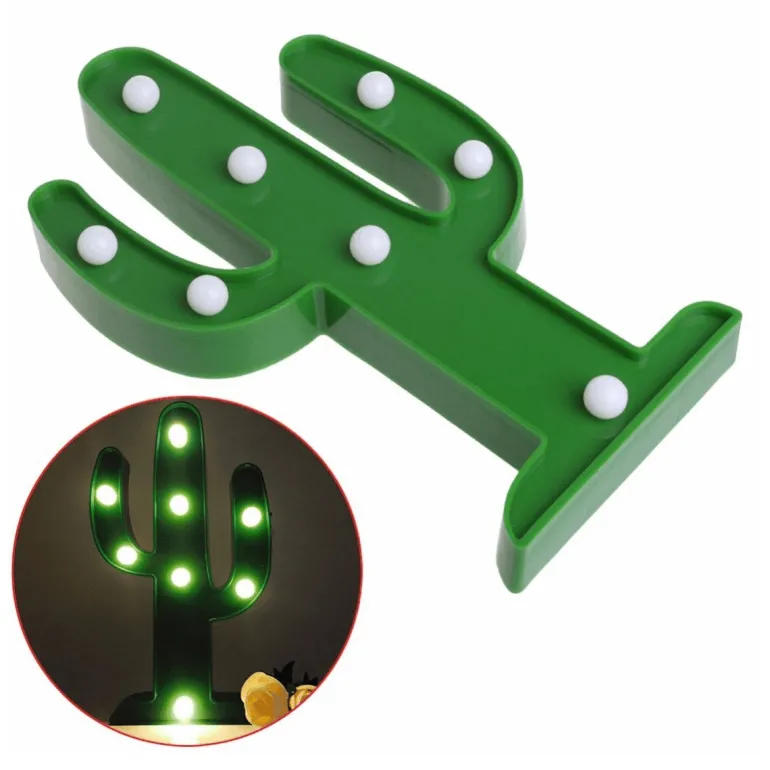 Cactus LED Night Light - Cute Decorative Lamp