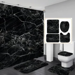 Calcutta Oro Duschvorhang-Set – Elegantes Badezimmerdekor