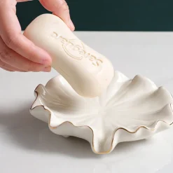 Carivelle Ceramic Decorative Dish – Gold-Edged Jewelry & Trinket Tray