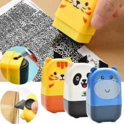 Cartoon Design Mini ID Protection Roller Stamp - Privacy Shielding Tool