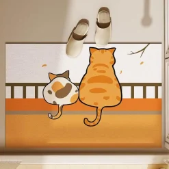 Cartoon Diatom Mud Bath Mat - Absorbent Anti-Slip Bathroom Mat