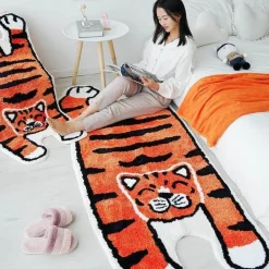 Cartoon Wildtiere Teppich - Bunte Kinderzimmer Dekoration