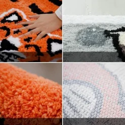 Cartoon Wildtiere Teppich - Bunte Kinderzimmer Dekoration