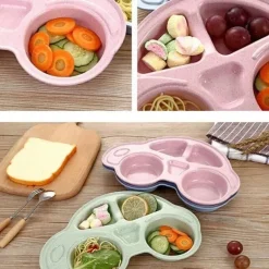 Cartoon-Auto-Babyschalen - Kinder-Essteller-Geschirr