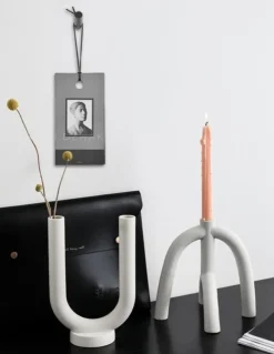 Ceranova Abstract Ceramic Candle Holder – Modern Minimalist Accent
