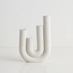 Ceranova Abstract Ceramic Candle Holder – Modern Minimalist Accent