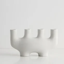 Ceranova Abstract Ceramic Candle Holder – Modern Minimalist Accent