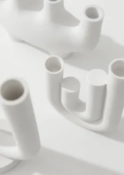 Ceranova Abstract Ceramic Candle Holder – Modern Minimalist Accent