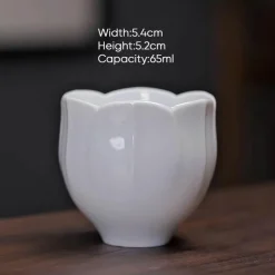 Chinesisches Kung-Fu-Teetassen-Set – Blumenkeramik, Espresso-Keramik