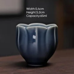 Chinesisches Kung-Fu-Teetassen-Set – Blumenkeramik, Espresso-Keramik