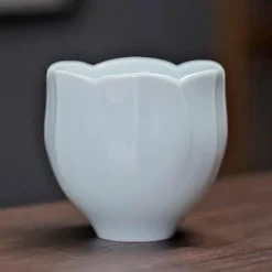 Chinesisches Kung-Fu-Teetassen-Set – Blumenkeramik, Espresso-Keramik