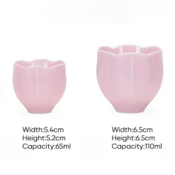 Chinesisches Kung-Fu-Teetassen-Set – Blumenkeramik, Espresso-Keramik