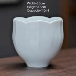 Chinesisches Kung-Fu-Teetassen-Set – Blumenkeramik, Espresso-Keramik