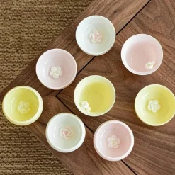 Chinesisches Teetassen-Set aus Porzellan – elegante Espressotassen aus Keramik