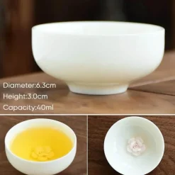 Chinesisches Teetassen-Set aus Porzellan – elegante Espressotassen aus Keramik