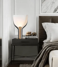 Chrome Blossom Table Lamp - Modern Floral Lighting
