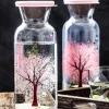 Clementine Glass Water Bottle - Stylish Reusable Drink Container