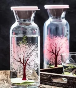 Clementine Glass Water Bottle - Stylish Reusable Drink Container