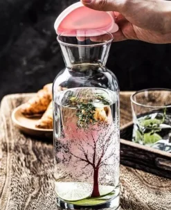 Clementine Glass Water Bottle - Stylish Reusable Drink Container