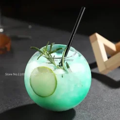 Cocktailbecher aus Mondglas mit Ständer – Kreatives Barzubehör