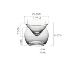 Cocktailglas mit Eiszapfen aus Kristallglas – Elegantes Trinkgeschirr