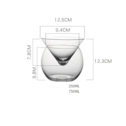 Cocktailglas mit Eiszapfen aus Kristallglas – Elegantes Trinkgeschirr