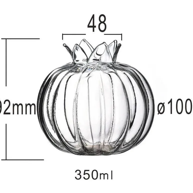 Cocktailglas-Set in Granatapfelform mit wiederverwendbarem Strohhalm