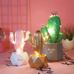 Colorful Cactus LED Night Lamp - Table Decor