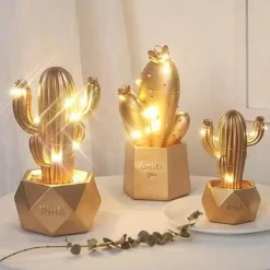 Colorful Cactus LED Night Lamp - Table Decor