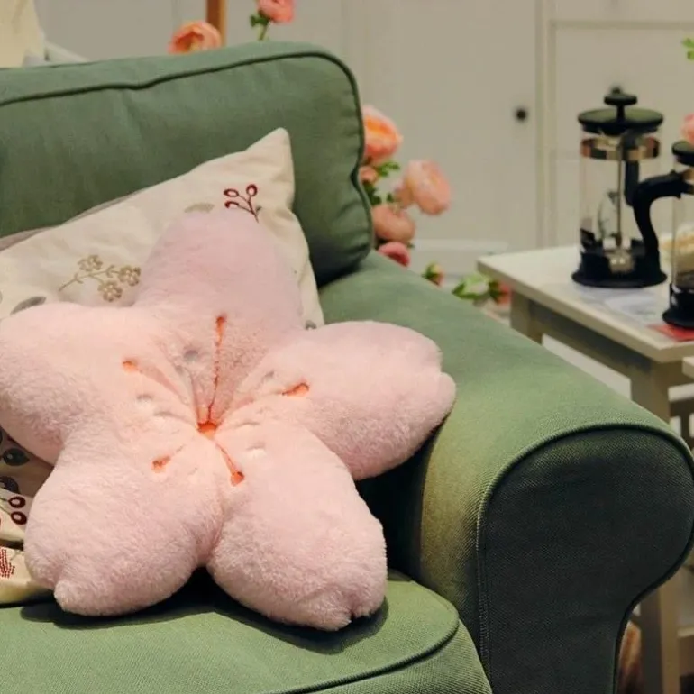 Colorful Cherry Blossom Seat Cushion Pillow - Decorative Floral Throne Pad