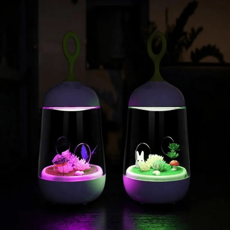 Colorful LED Micro-Landscape Plant Light - USB Charging Novelty Decor