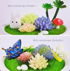 Colorful LED Micro-Landscape Plant Light - USB Charging Novelty Decor