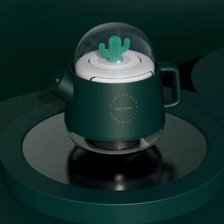 Colorful Teapot Humidifier with Night Light - USB Air Diffuser
