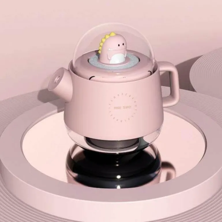 Colorful Teapot Humidifier with Night Light - USB Air Diffuser