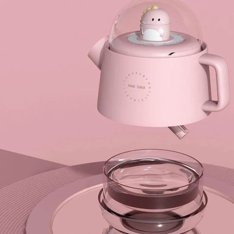 Colorful Teapot Humidifier with Night Light - USB Air Diffuser