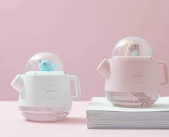 Colorful Teapot Humidifier with Night Light - USB Air Diffuser