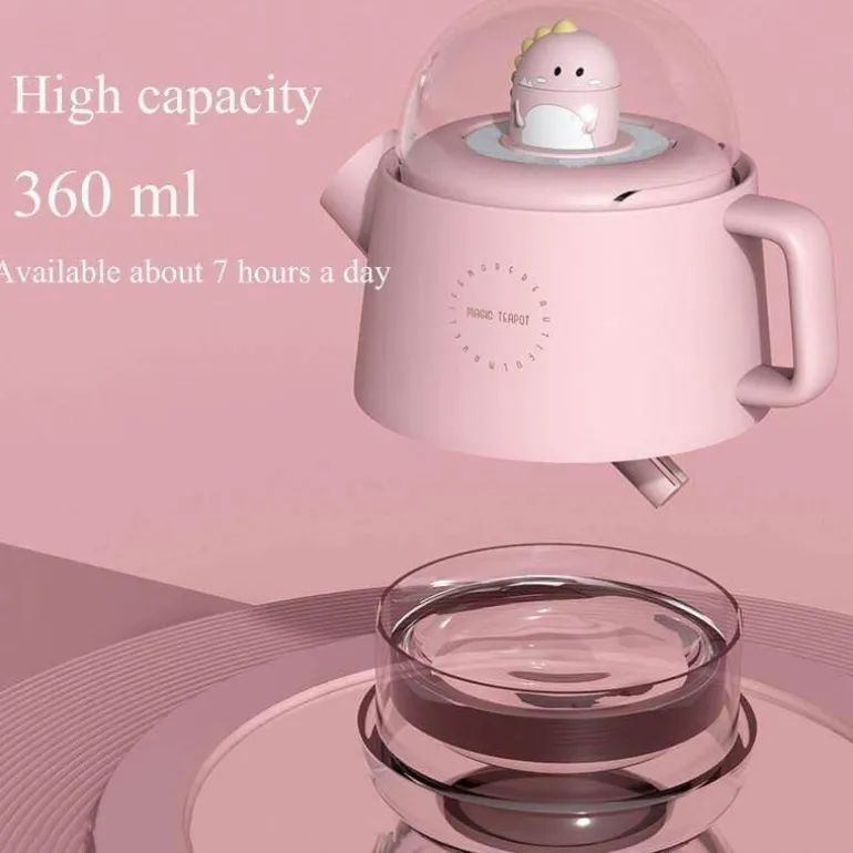 Colorful Teapot Humidifier with Night Light - USB Air Diffuser