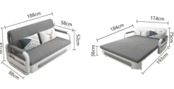 Compact Storage Sofa Bed - Modern Space-Saving Design
