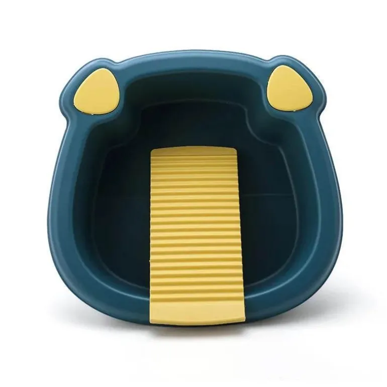 Compact Washboard Cleaner - Thick Plastic Washbasin Scrubber