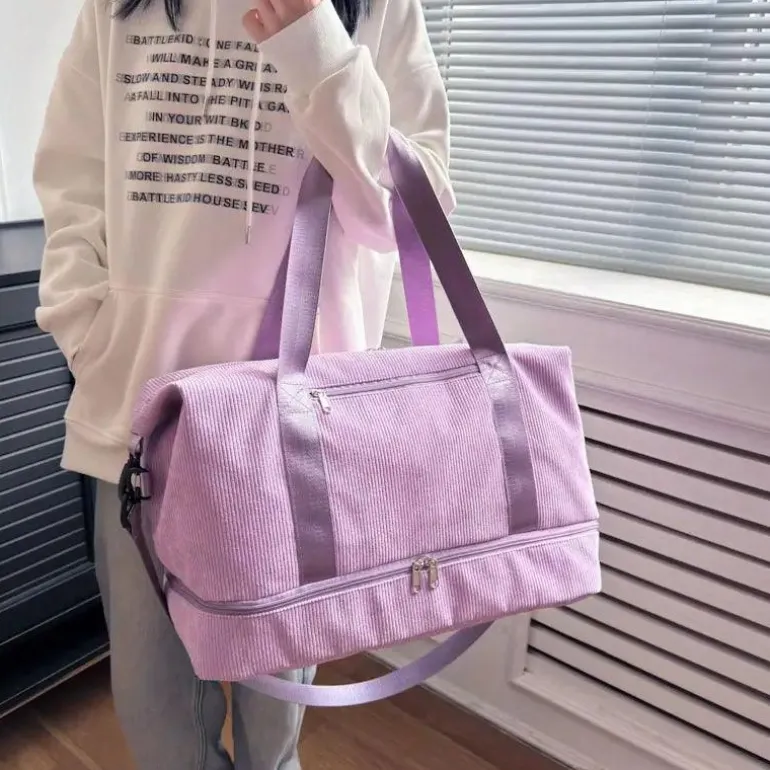 Cord-Reisetasche – Schuhfach, Weekender-Tasche