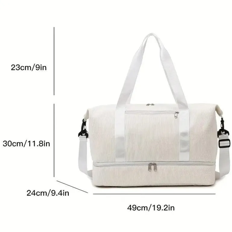 Cord-Reisetasche – Schuhfach, Weekender-Tasche
