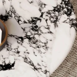 Couchtisch aus Jessamine-Marmor – Elegantes, modernes Herzstück