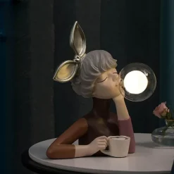 Couchtischlampe – Dekorative Harzbeleuchtung für Kaffeeliebhaber