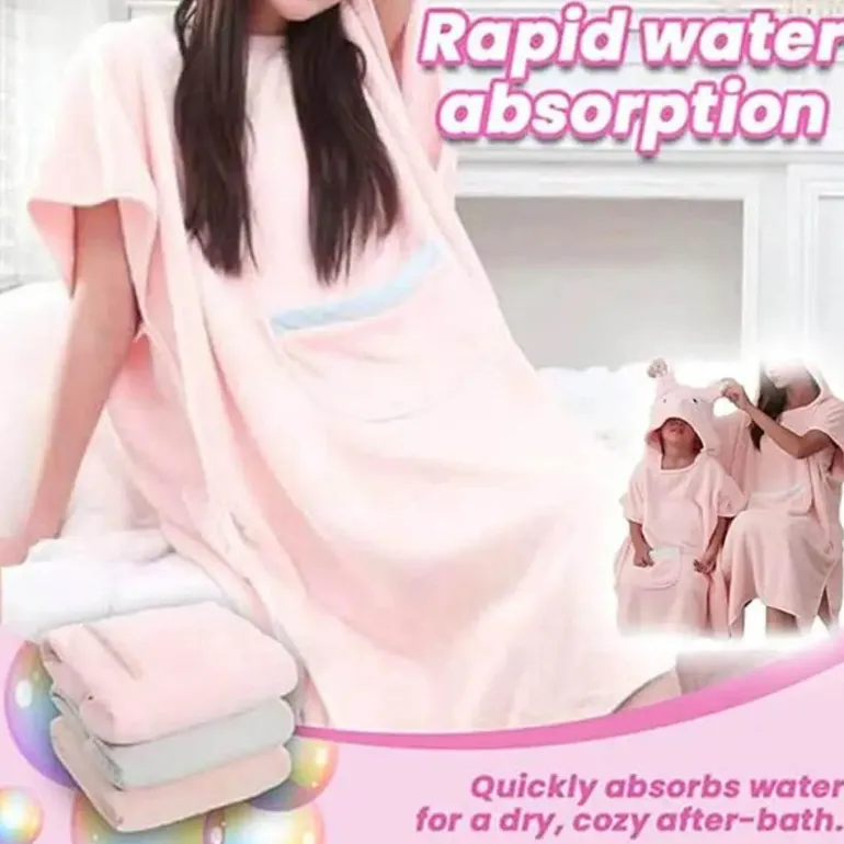 Cozy Womens Hooded Bathrobe - Soft Comfortable Robe