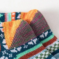 Crew-Socken mit Herz-Strickmuster – gemütliche modische Damensocken