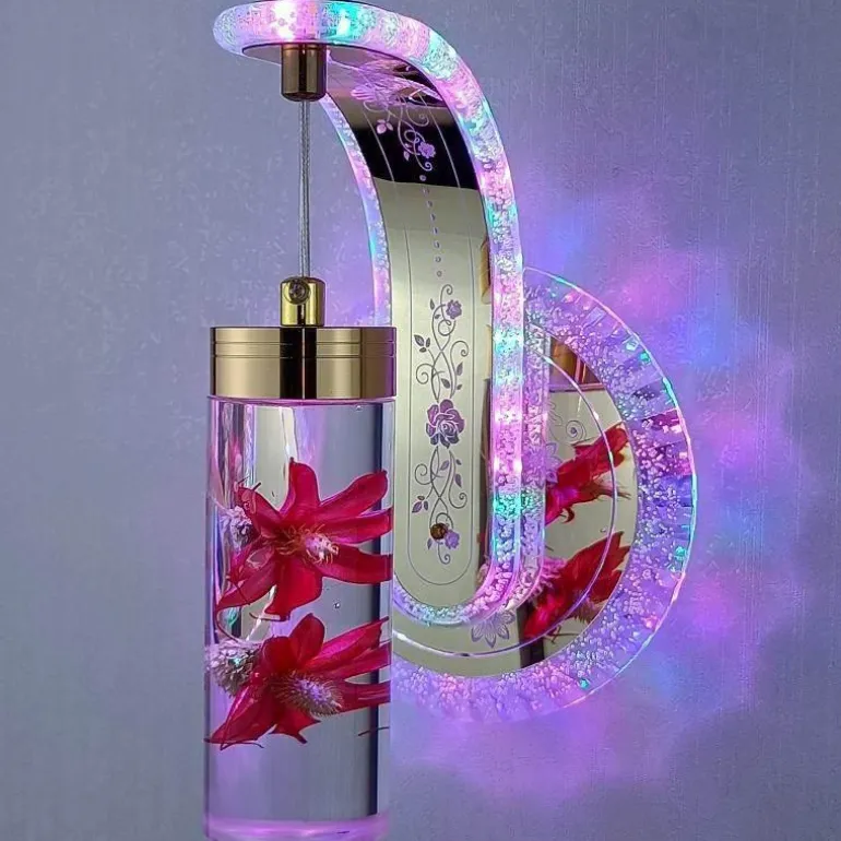 Crystal Flower Dimmbare Wandleuchte - Elegante Wohnraumbeleuchtung