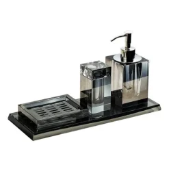 Crystal Glass Bathroom Accessories Set - Juiletta Collection