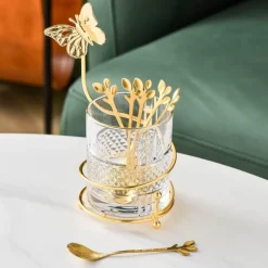 Curve Dessertgabel- und -löffel-Set mit Vorratsglas